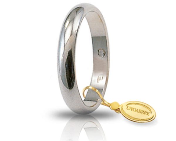 Fede Matrimonio in Oro Bianco Classica Gr. 4 Brand