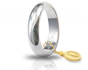 Fede Matrimonio in Oro Bianco Classica Gr. 7 Brand